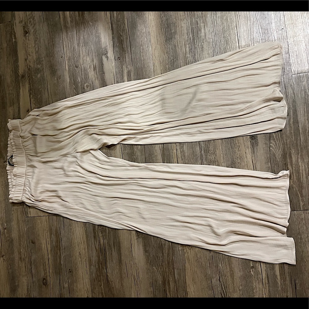 Zara Cream Silk Pants